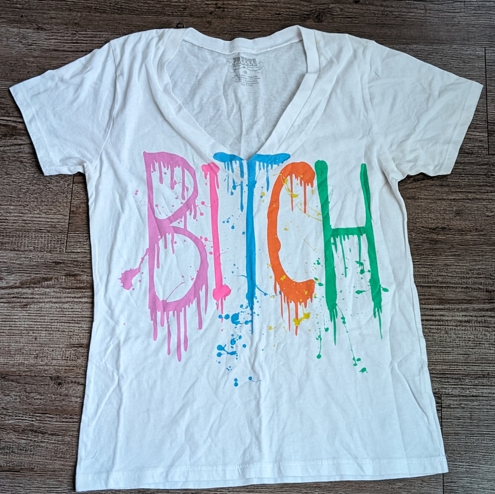 Deep V-CUT,multicolored, Explicit,Shirt